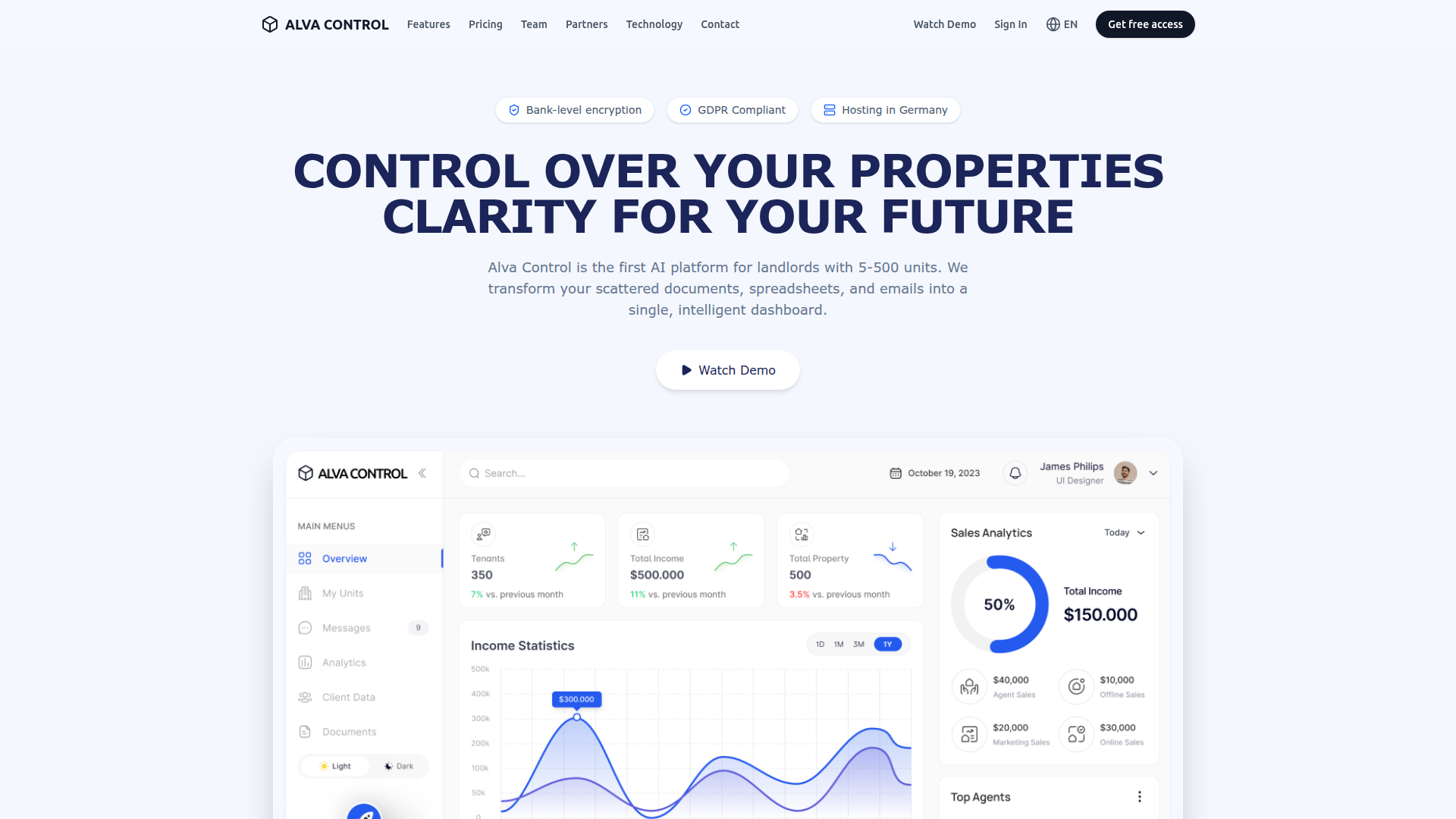 Alva Control Screenshot