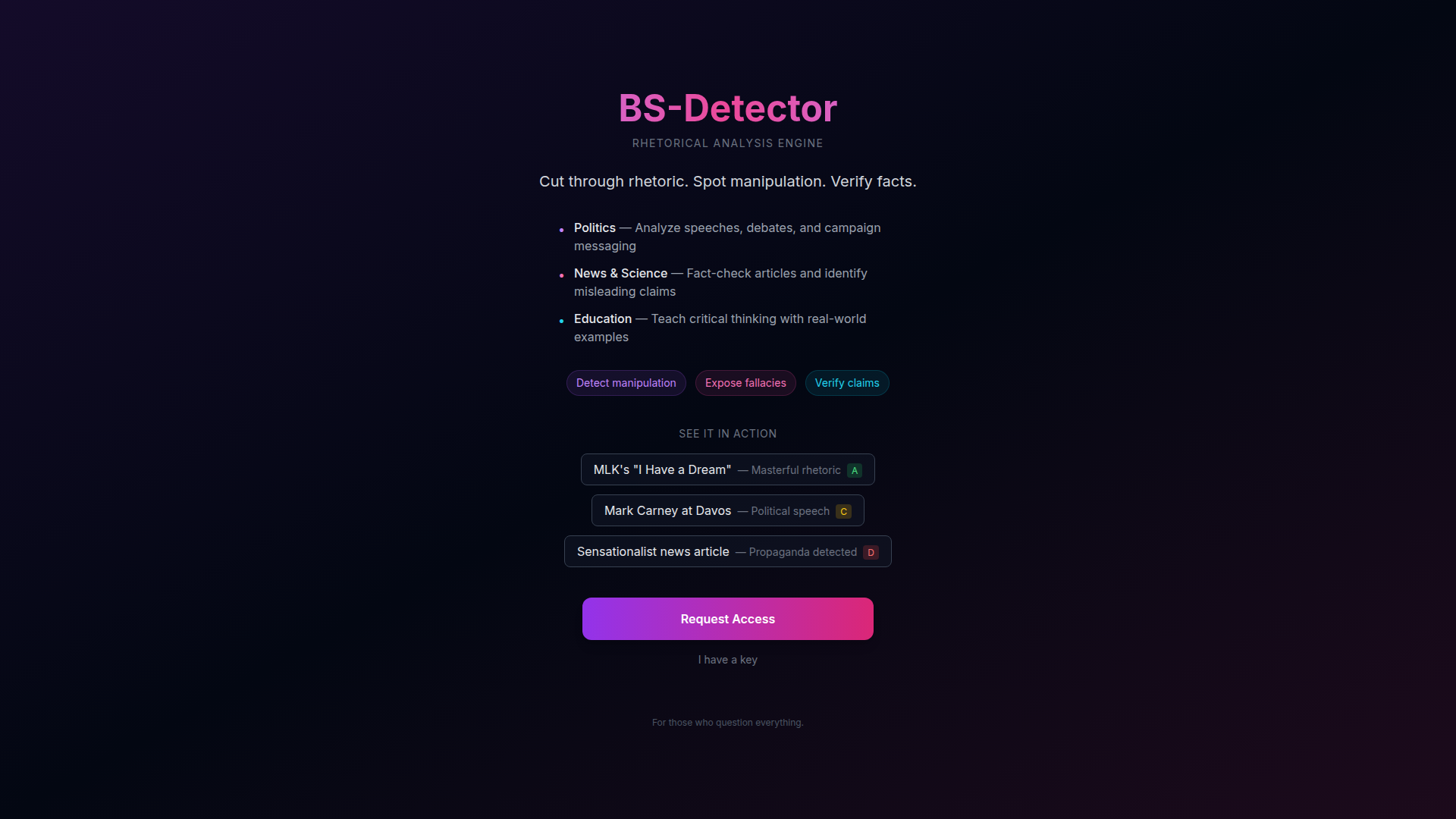 BS-Detector Screenshot