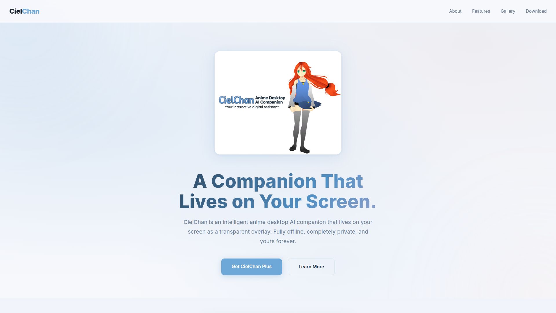 CielChan: Offline Desktop AI Companion Screenshot
