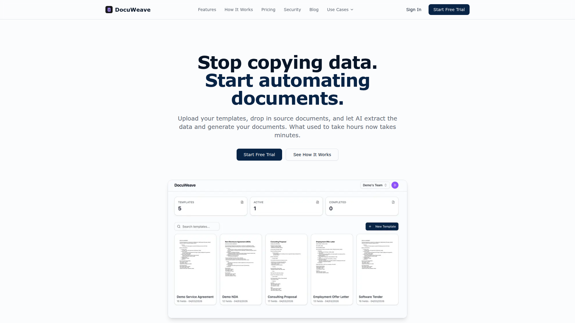DocuWeave Screenshot