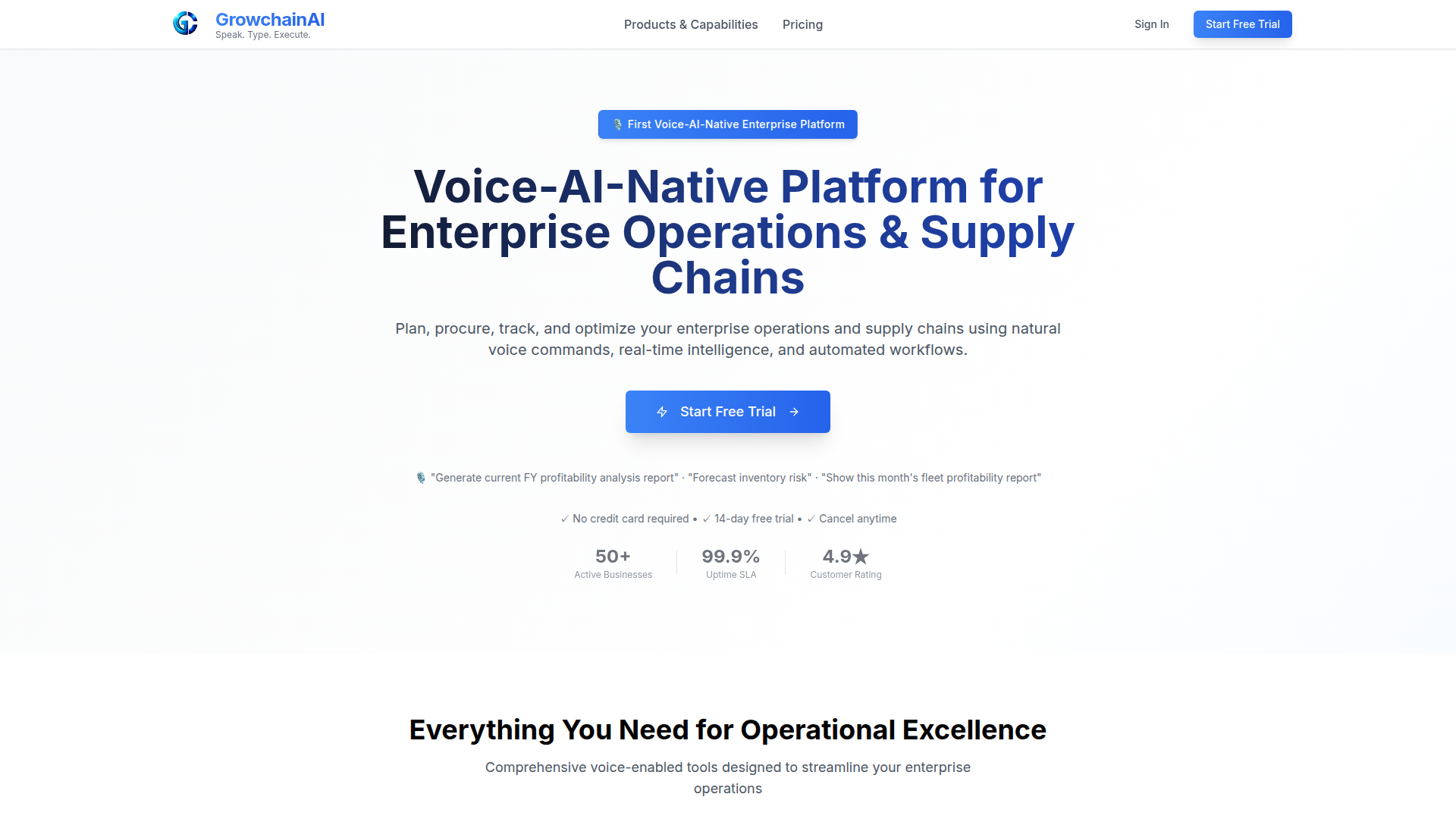 GrowchainAI Voice AI Screenshot