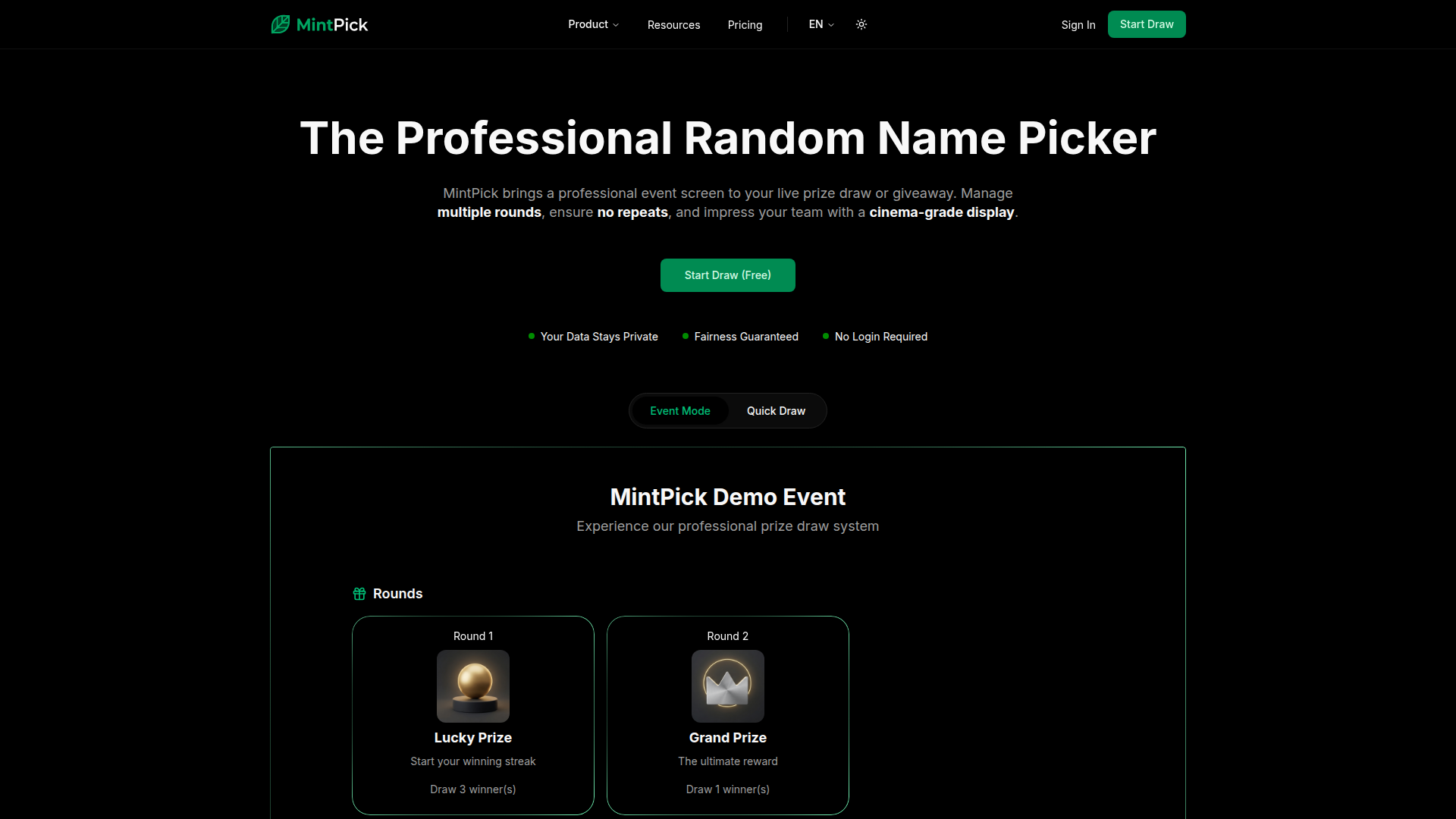 MintPick Screenshot
