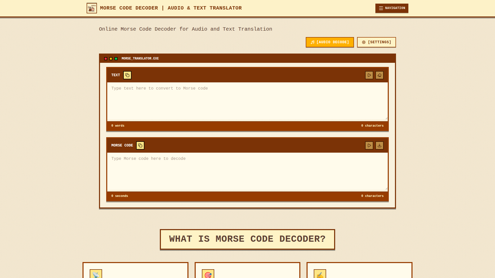 Morse Decoder Screenshot