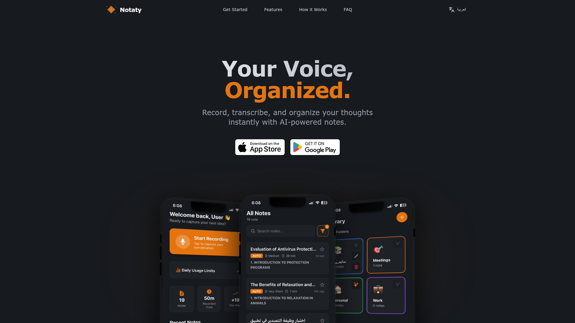 Notaty - smart voice notes Screenshot