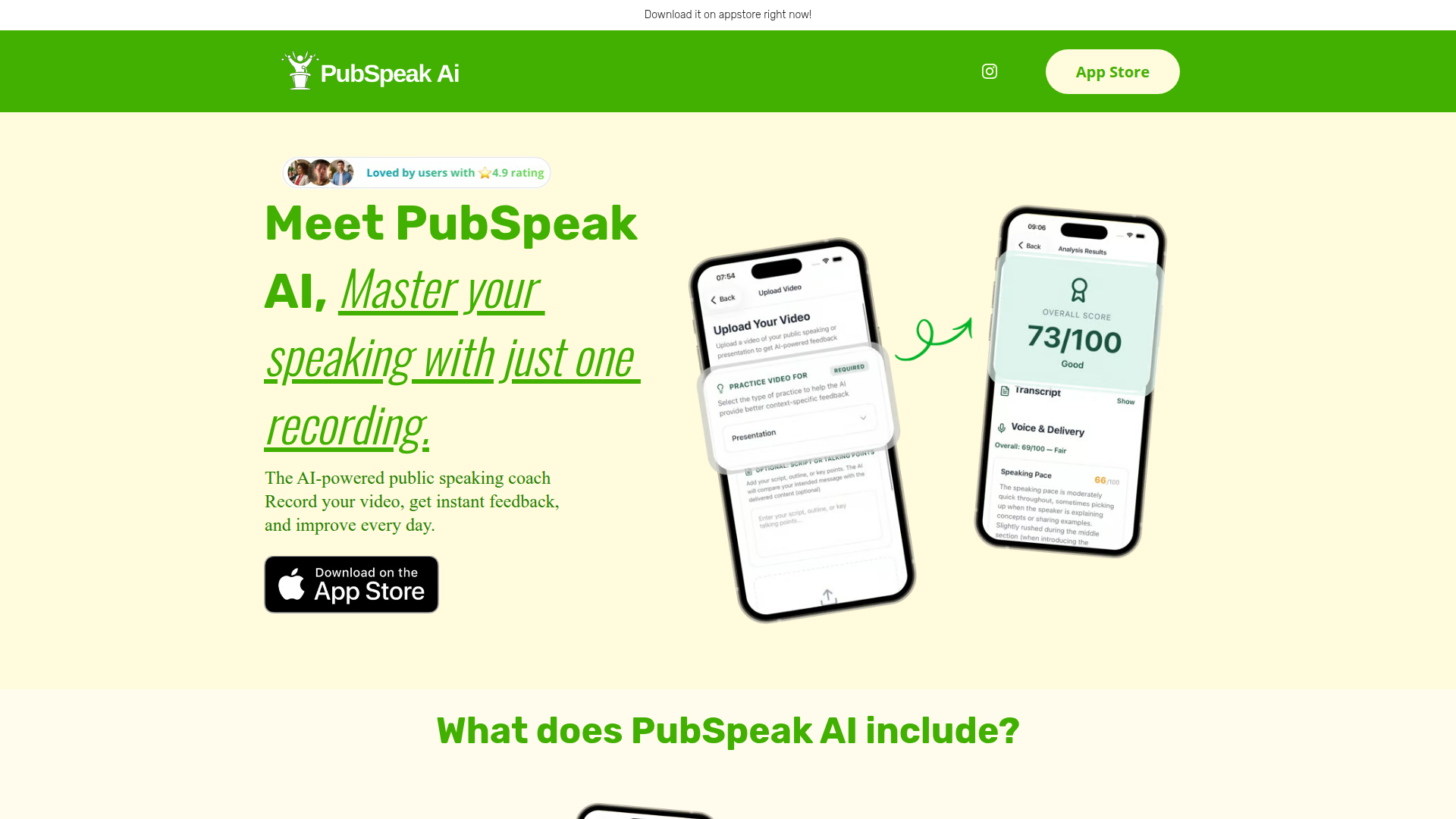 PubSpeak AI: Public Speaking AI Coach Screenshot