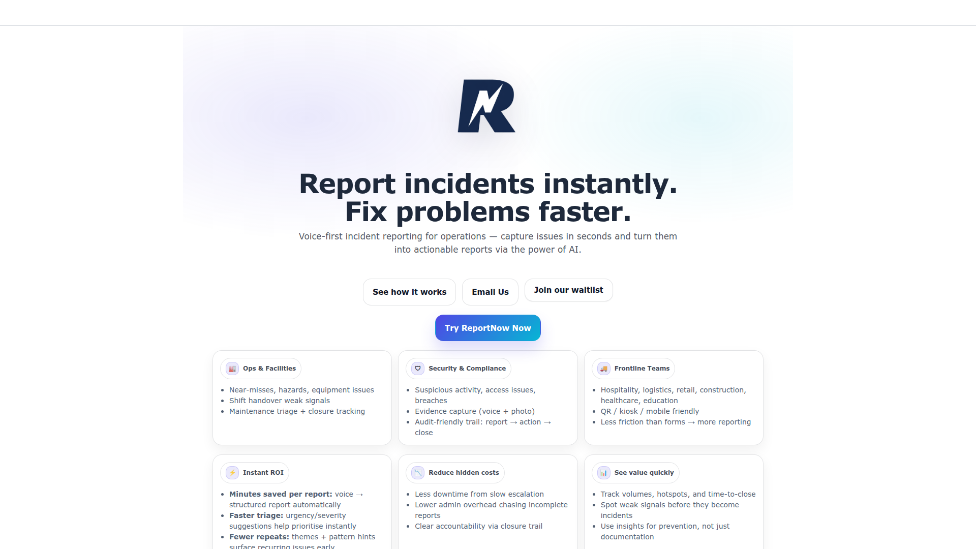 ReportNow.ai Screenshot