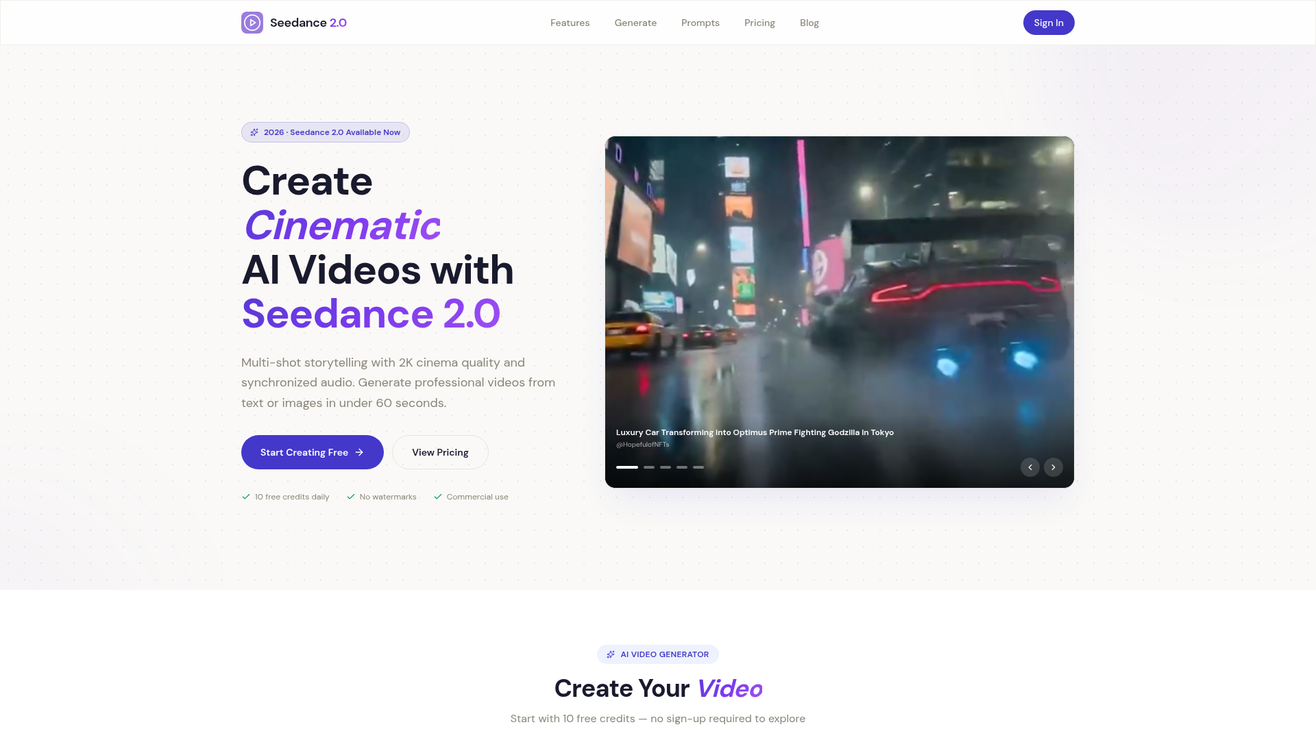 Seedance 2.0 Screenshot