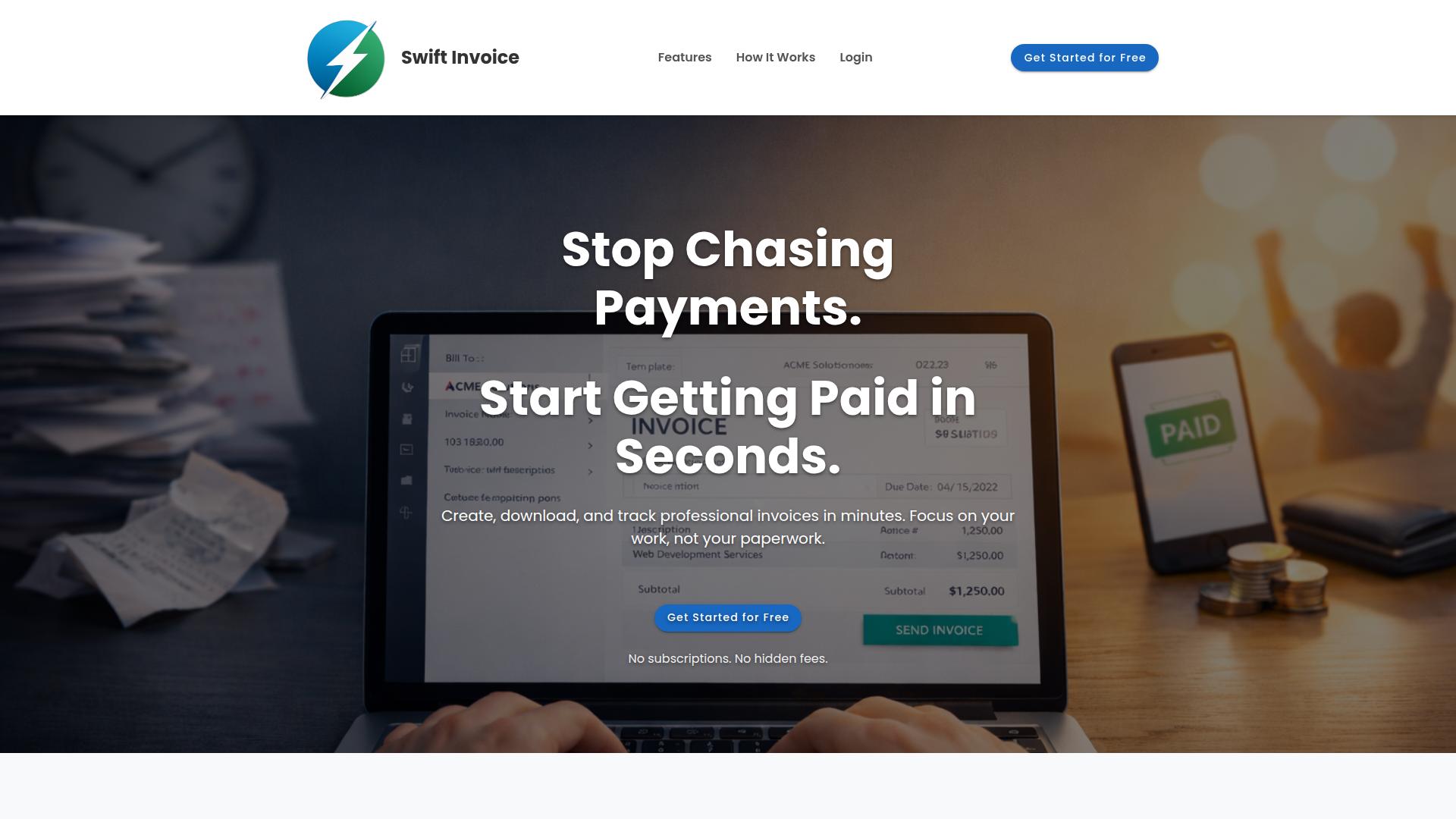 Swift Invoice Screenshot
