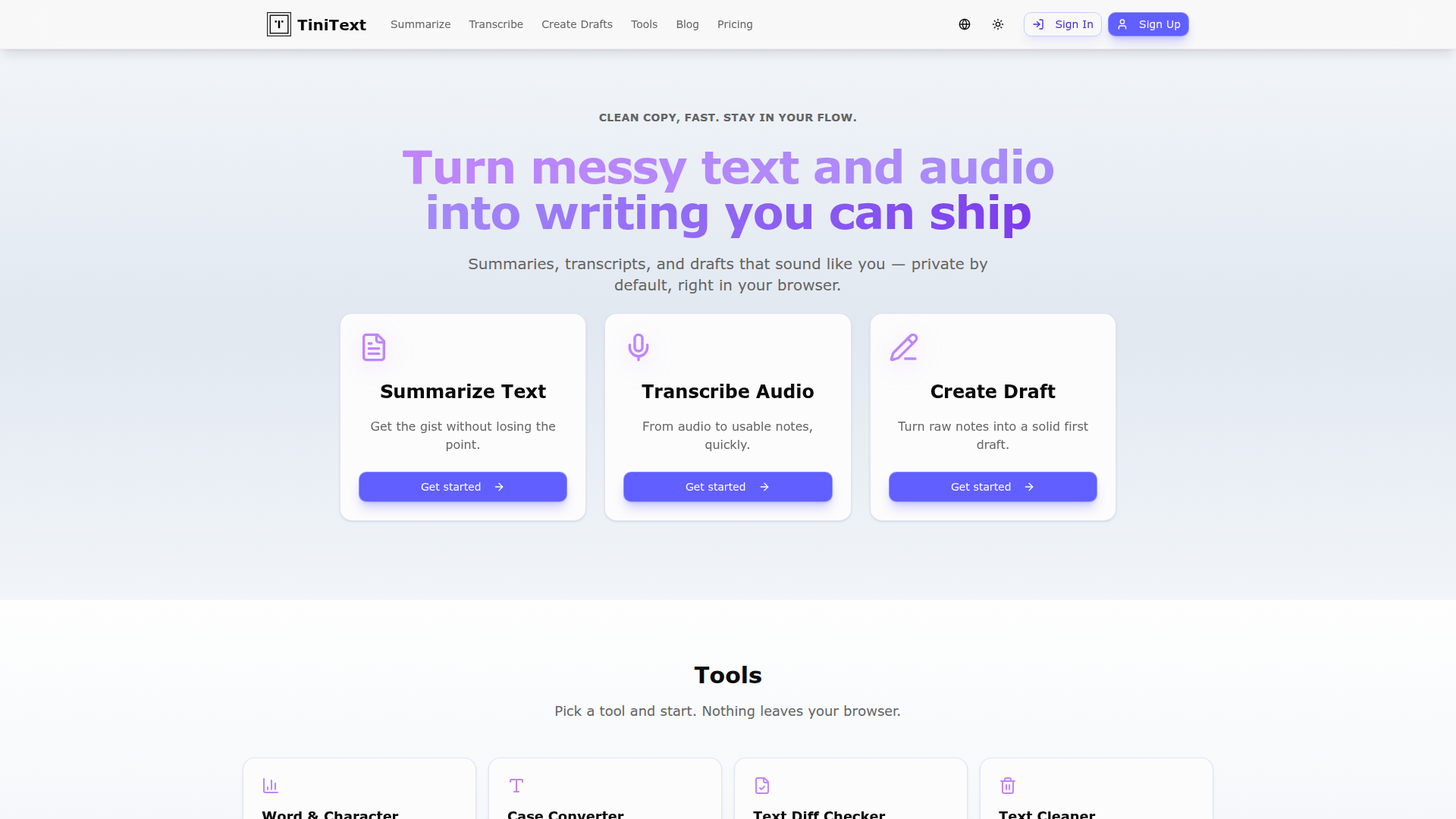 TiniText Screenshot