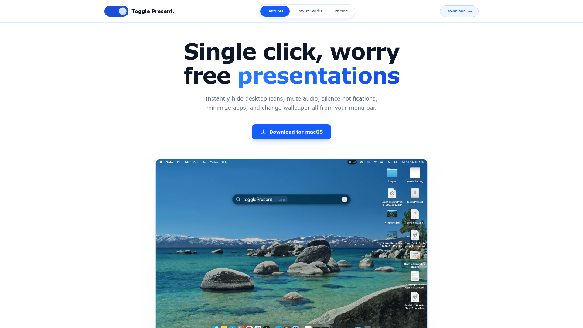 TogglePresent Screenshot