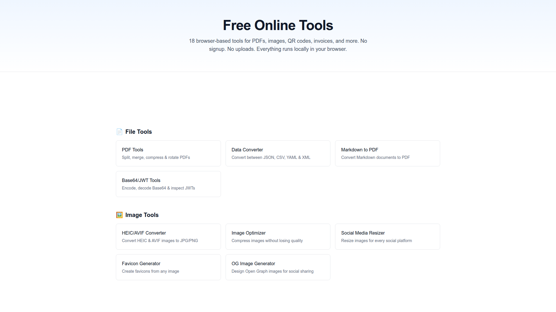 UtilsStack: Free, Privacy-First Tools Screenshot