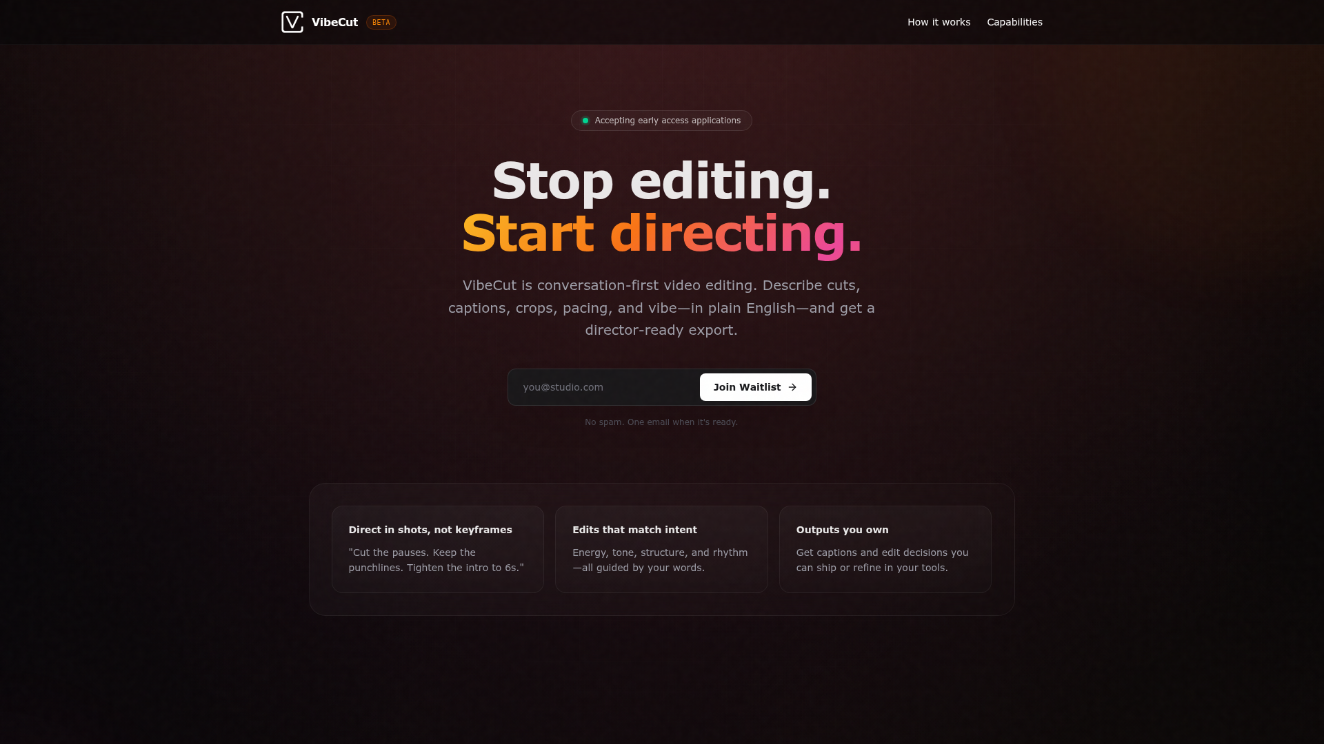 Vibecut Studio Screenshot