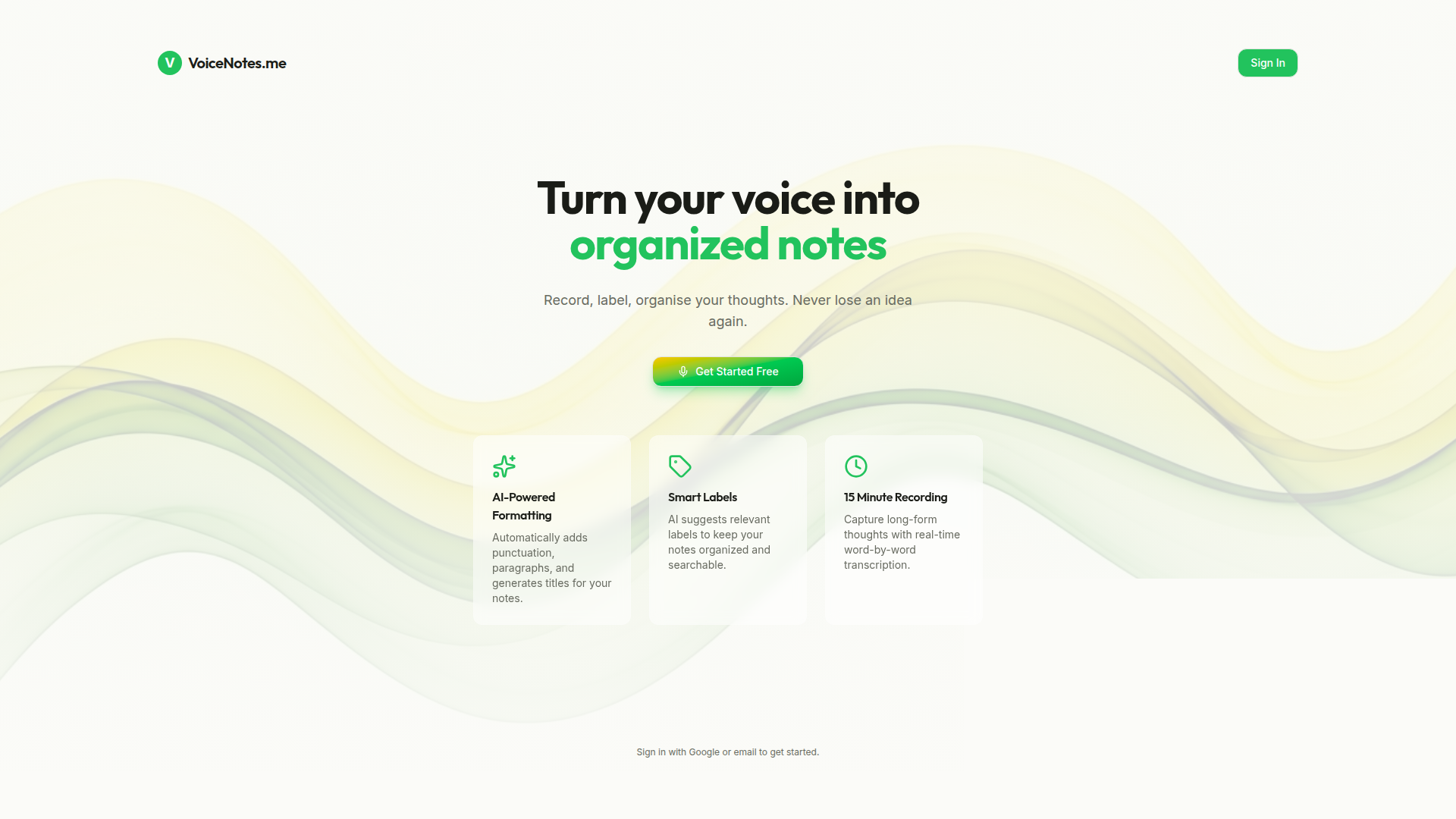 VoiceNotes Screenshot